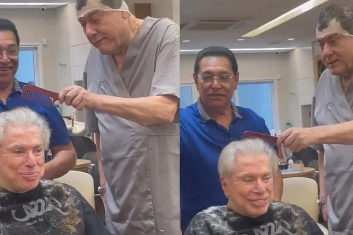 Veja vídeo: Silvio Santos muda o visual em Jassa com o apoio de Milton Neves