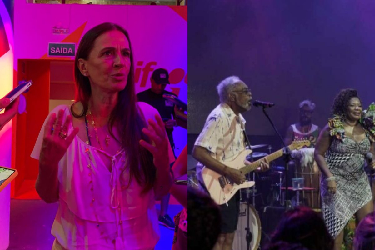 "Isso é lindo", diz Flora sobre homenagem de Margareth a Gil no Carnaval