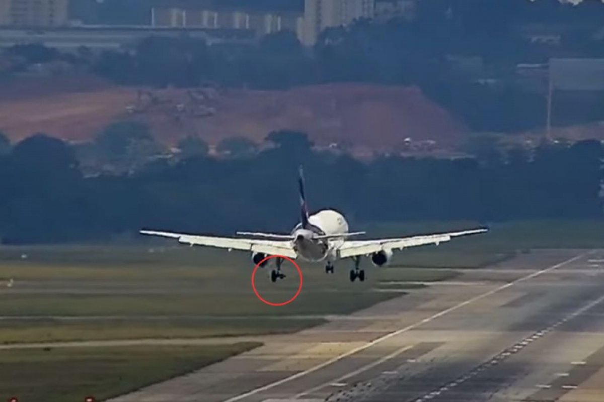 Avião da Latam perde uma das rodas e faz pouso de emergência em Guarulhos
