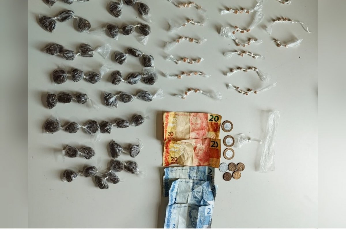 Drogas são apreendidas pela PM em Almadina