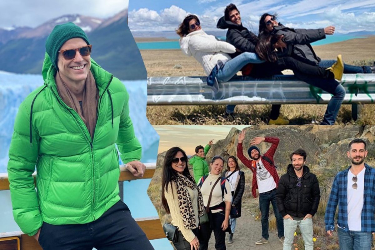 Reynaldo Gianecchini curte a Patagônia com amigos