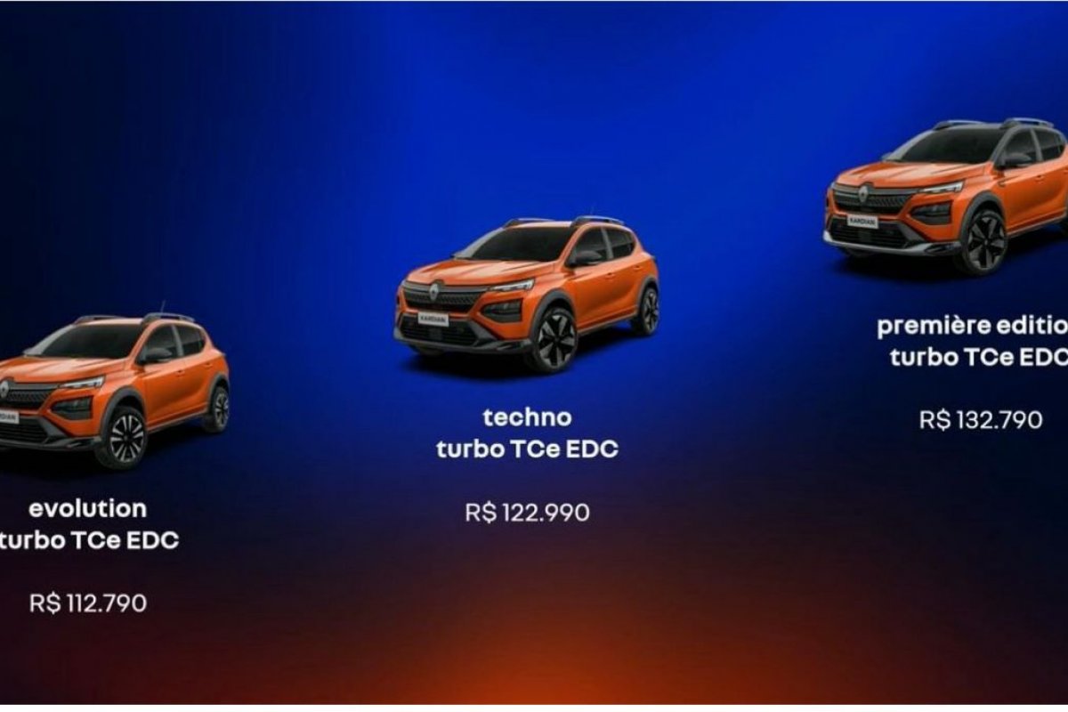 Renault Kardian terá três versões com motor 1.0 turbo TCe a partir de R$ 112,7 mil