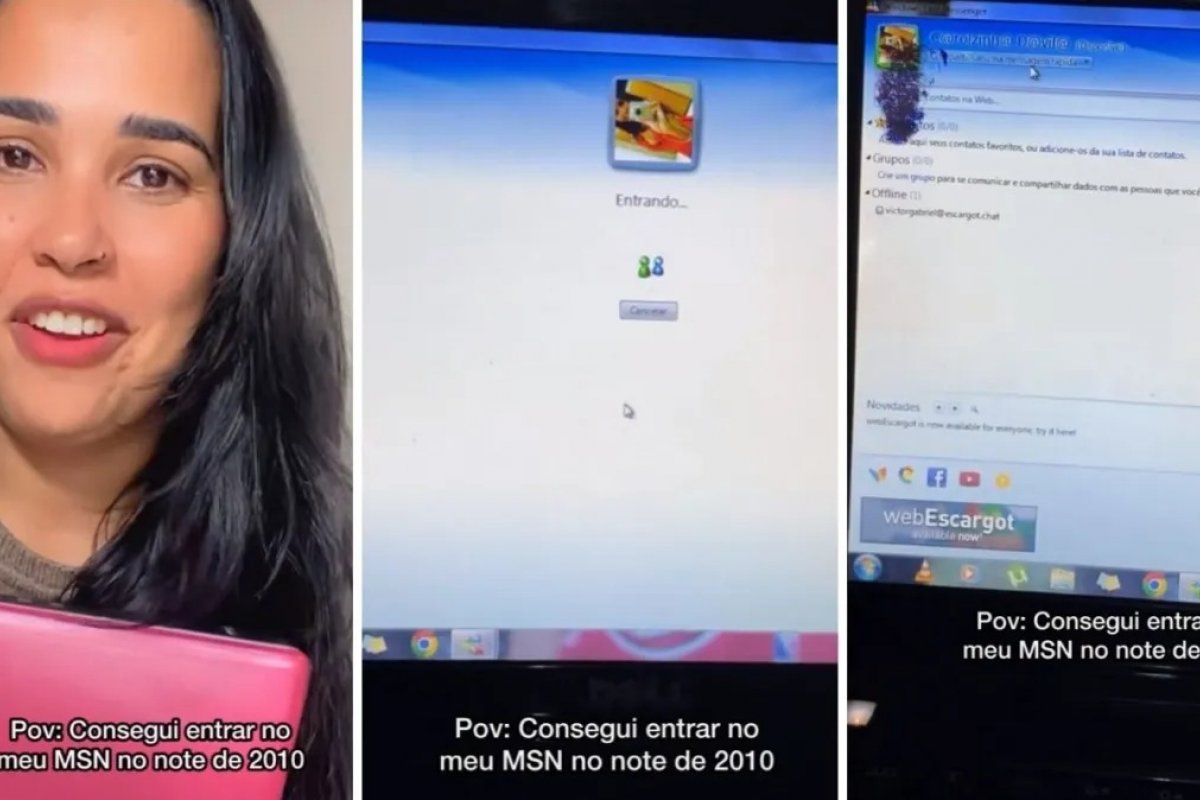 MSN: influenciadora viraliza ao entrar no chat em 2024