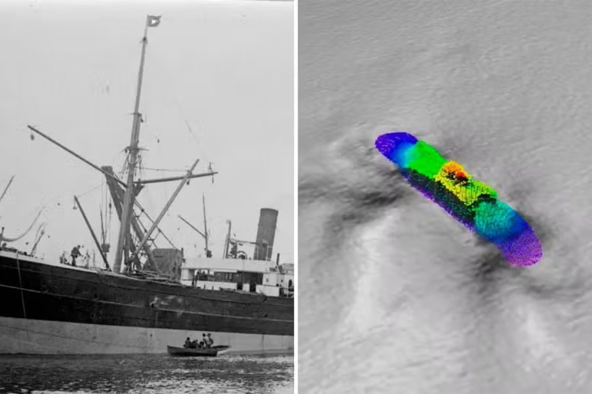 Navio que desapareceu há 120 anos com 32 tripulantes é localizado por acidente na Austrália