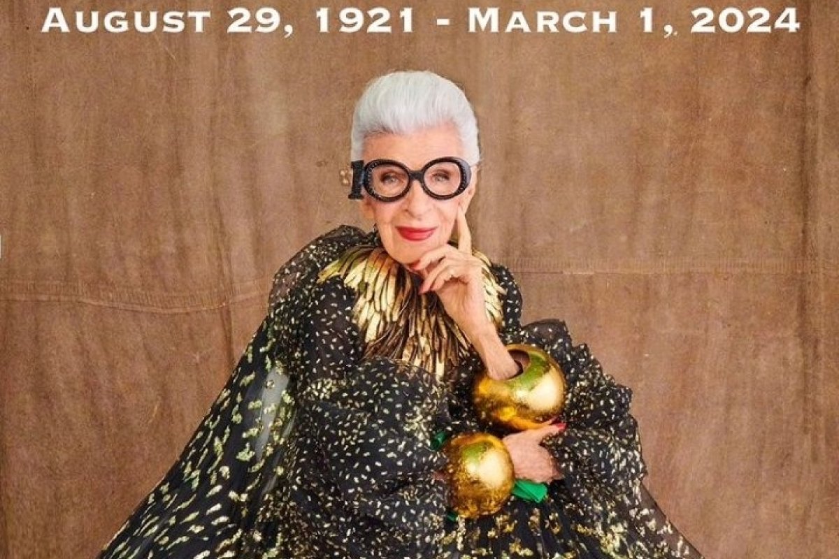 Luto na moda! Morre os 102 anos Iris Apfel, uma das fashionistas mais icônicas