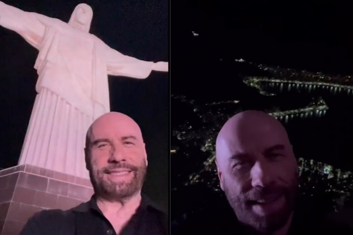 John Travolta posta foto no Cristo Redentor para celebrar seus 70 anos!