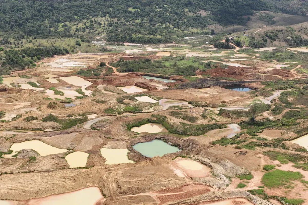 Garimpo ilegal devastou por dia, área de terras indígenas que corresponderia a quatro campos de futebol em 2023