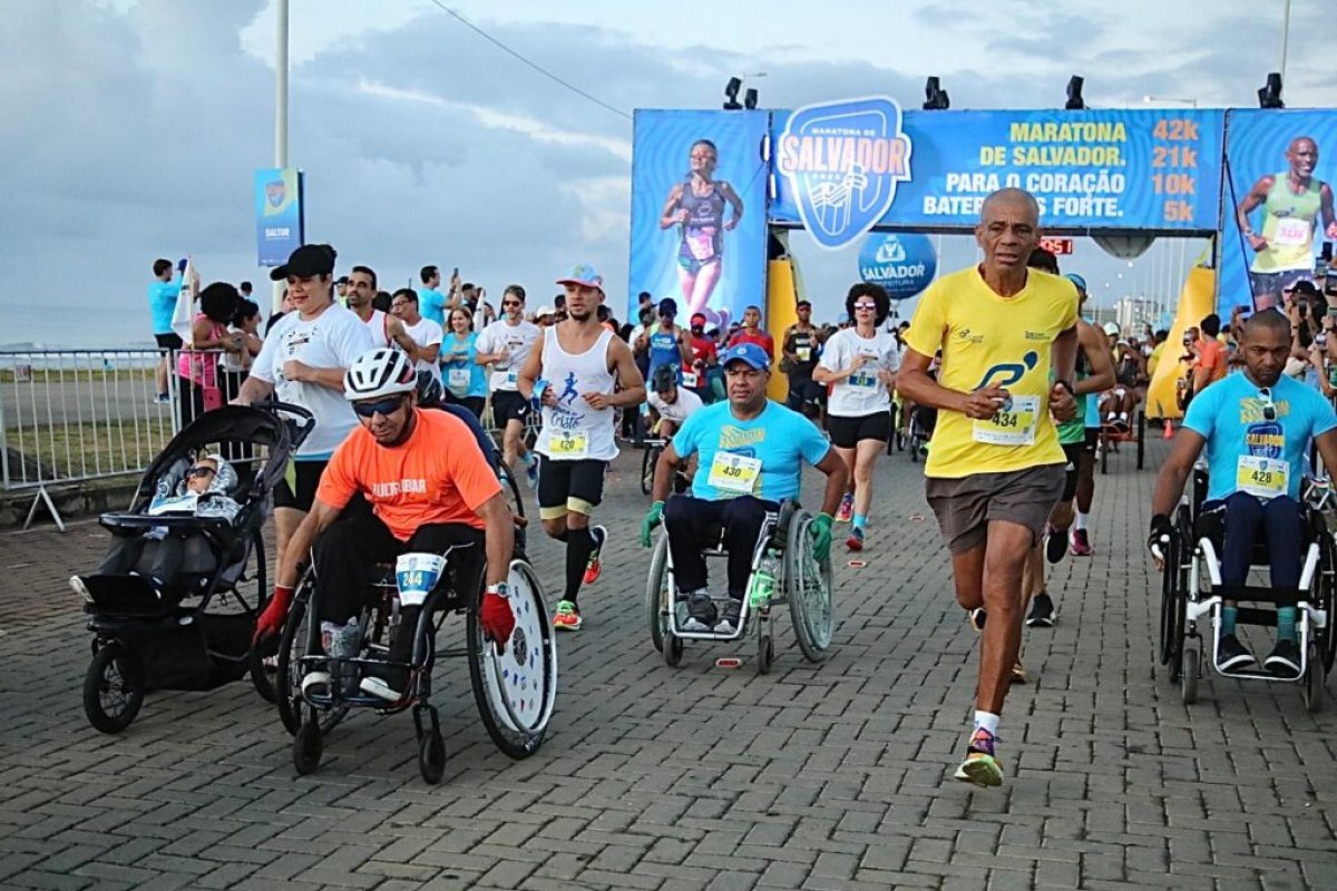 Maratona Salvador: corrida abre inscrições inclusivas para pessoas com deficiência