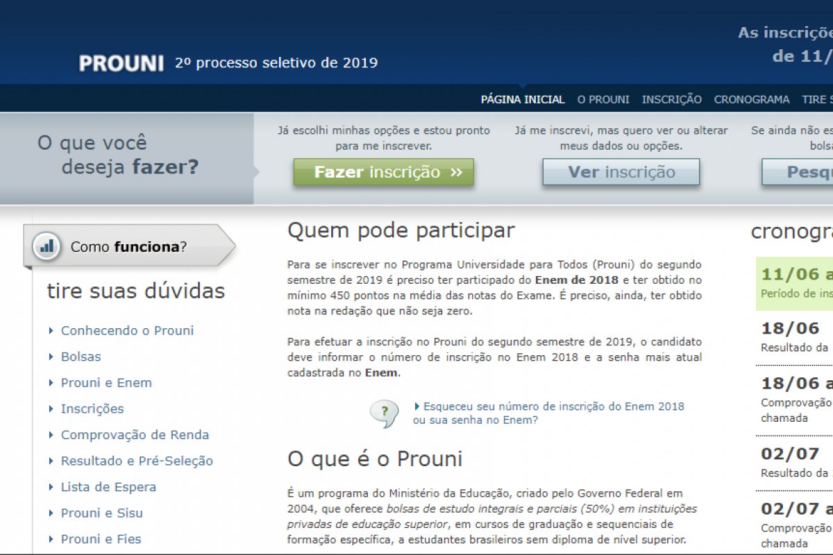 Candidatos têm até esta sexta para se inscrever no ProUni