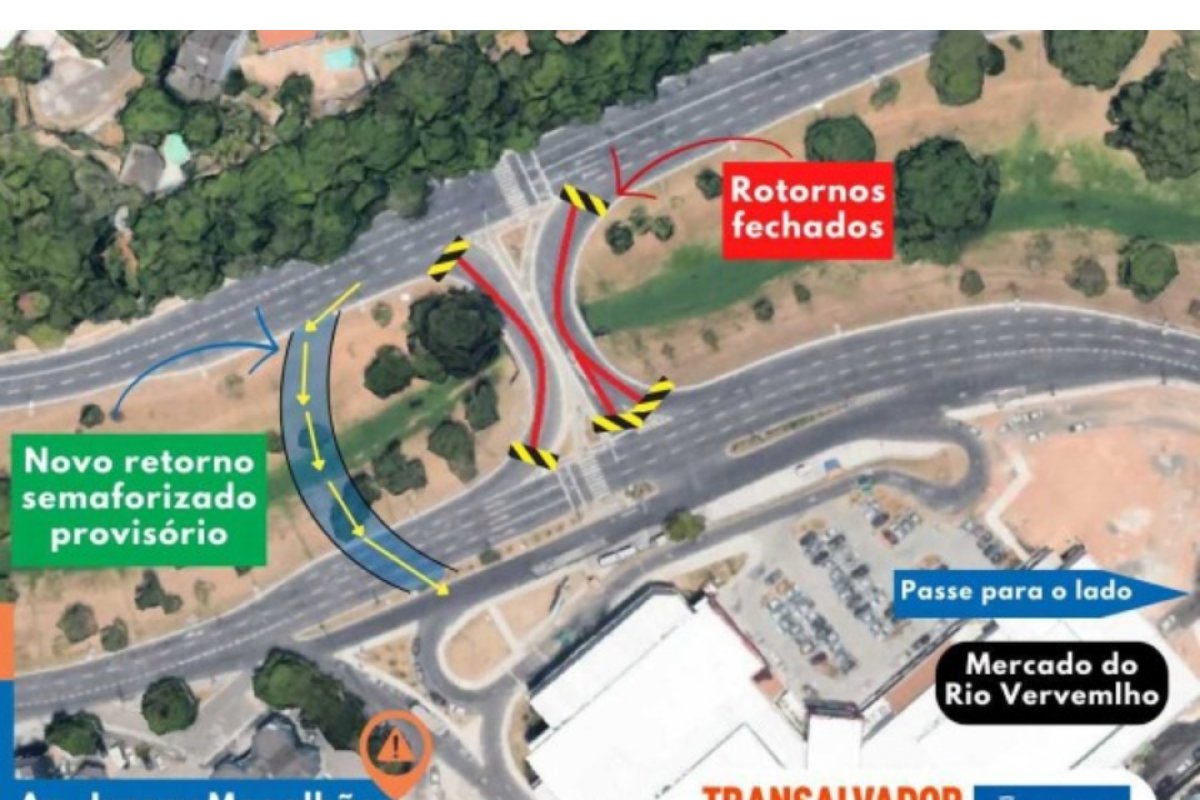 Retorno na Avenida Juracy Magalhães Júnior será bloqueado a partir da noite desta quinta (14)