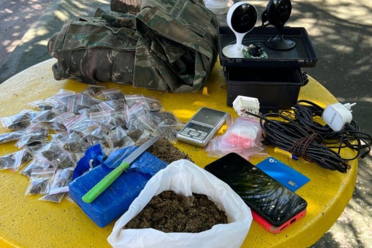 Polícia Militar apreende maconha e câmeras de monitoramento na Cidade Nova