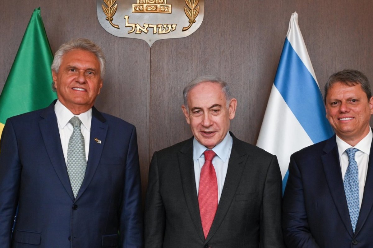 Tarcísio e Caiado visitam Netanyahu em Israel e cutucam governo Lula