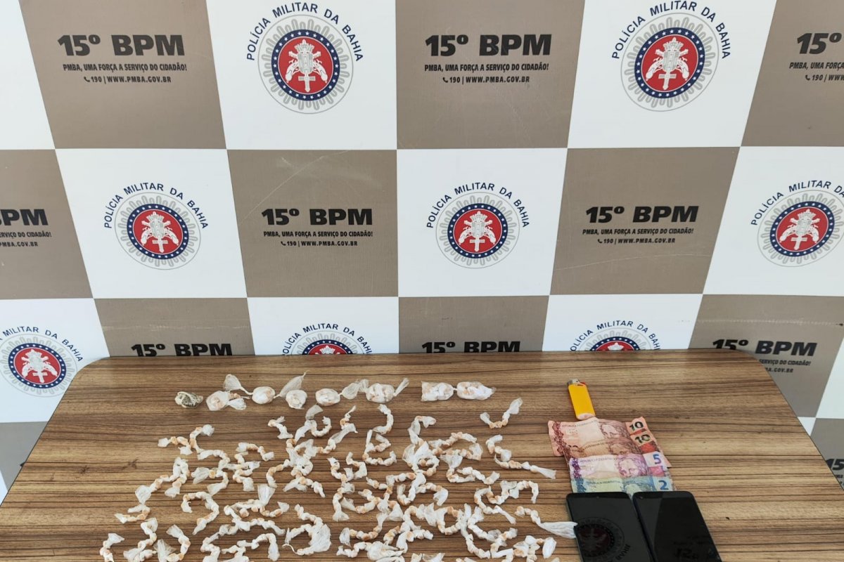 Polícia apreende 422 gramas de crack em Itabuna durante patrulhamento