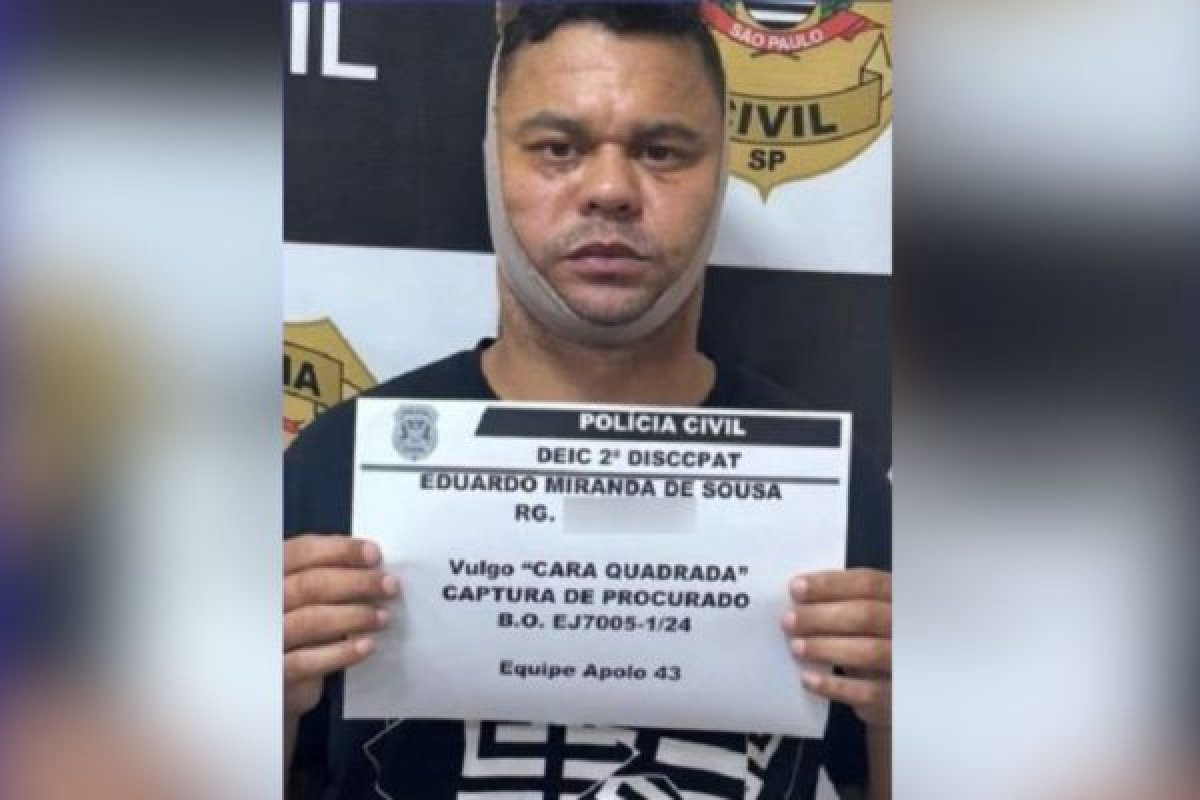 Criminoso 'Cara Quadrada' é preso após procedimento de cirurgia plástica