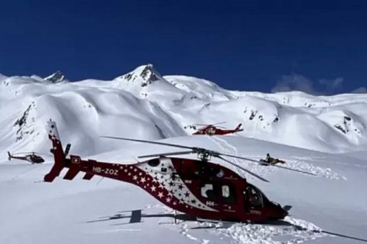Queda de helicóptero nos Alpes suíços deixa três mortos e três feridos