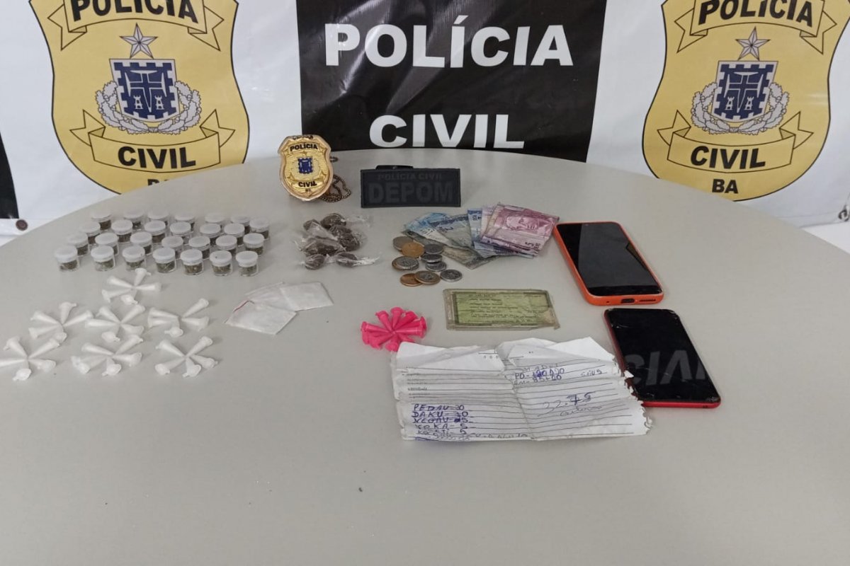 Polícia prende dois homens por tráfico de drogas no Bairro da Paz
