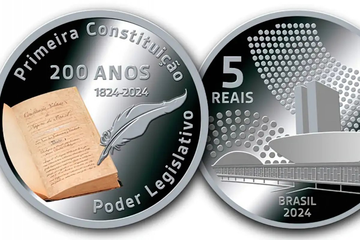 Moeda feita para comemorar os 200 anos da 1ª Constituição do Brasil está esgotada
