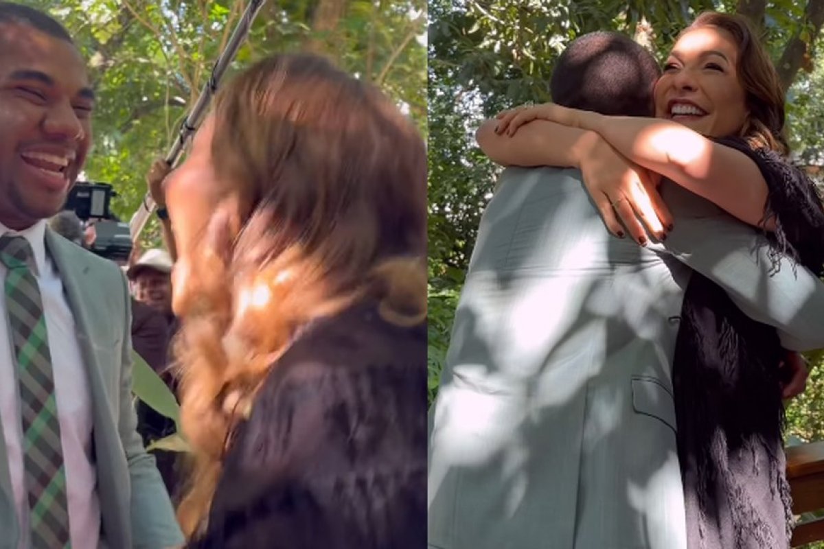 Maria Beltrão se emociona ao encontrar Davi do BBB24!