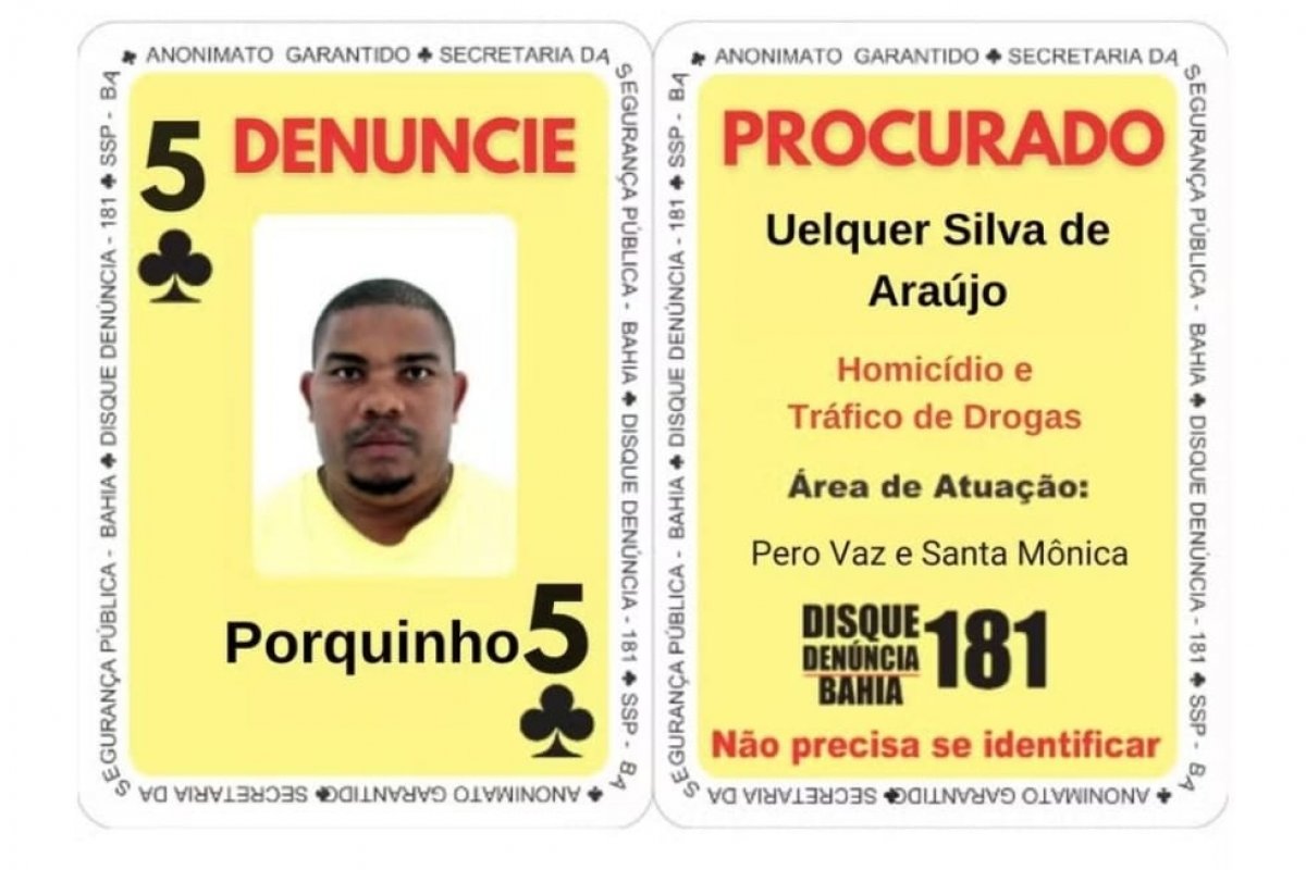 Vídeo: polícia Civil prende 'Cinco de Paus' do baralho do crime da SSP-BA