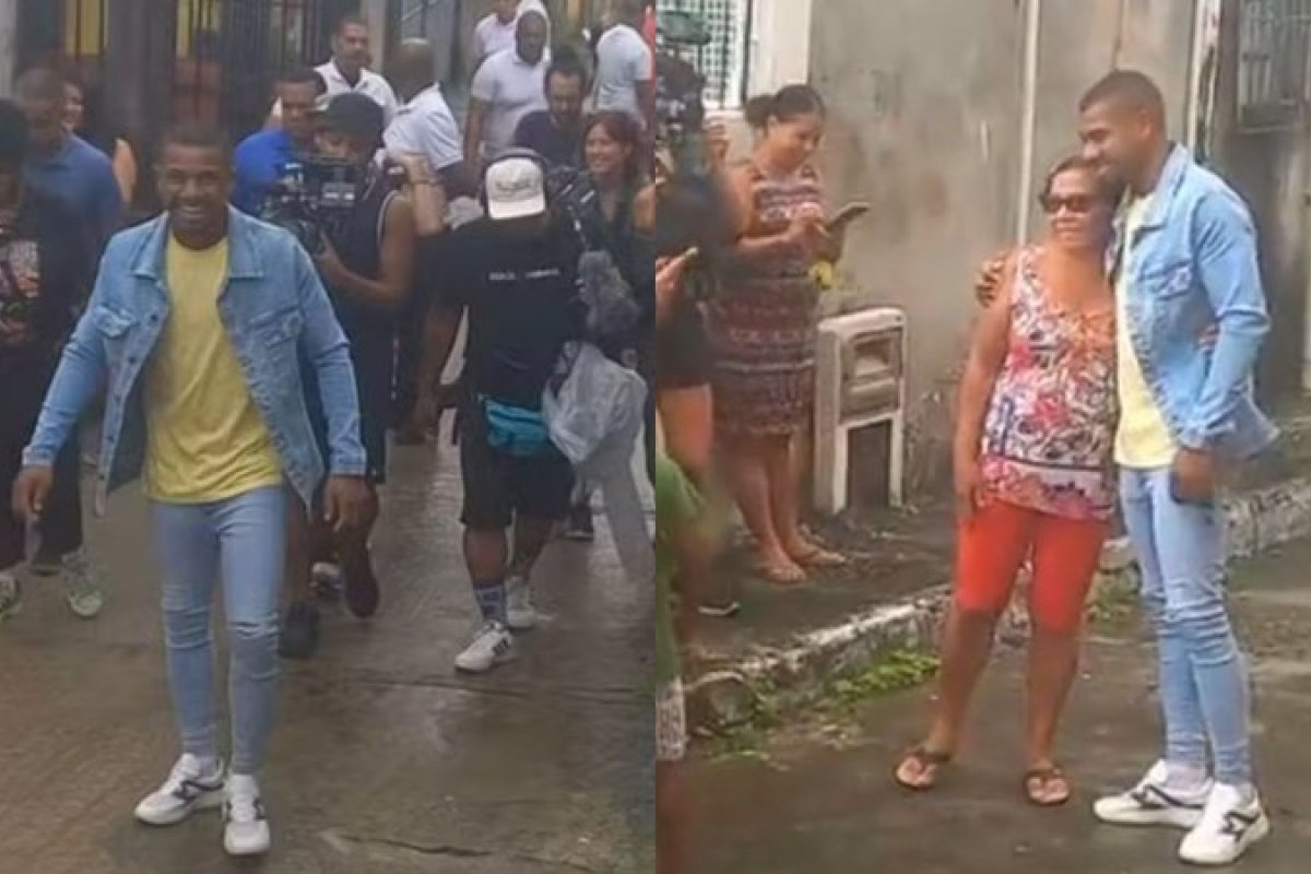 Durante as gravações do seu documentário para o Globoplay, Davi visita comunidade onde morava em Salvador!