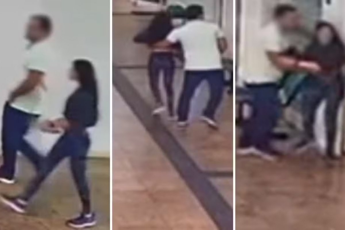 Homem é preso após ser filmado agarrando colega em corredor de faculdade