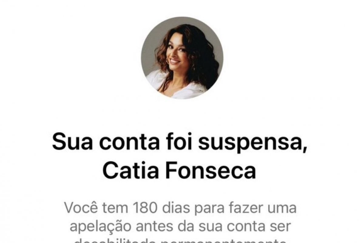 Catia Fonseca tem seu Instagram derrubado pela Meta!