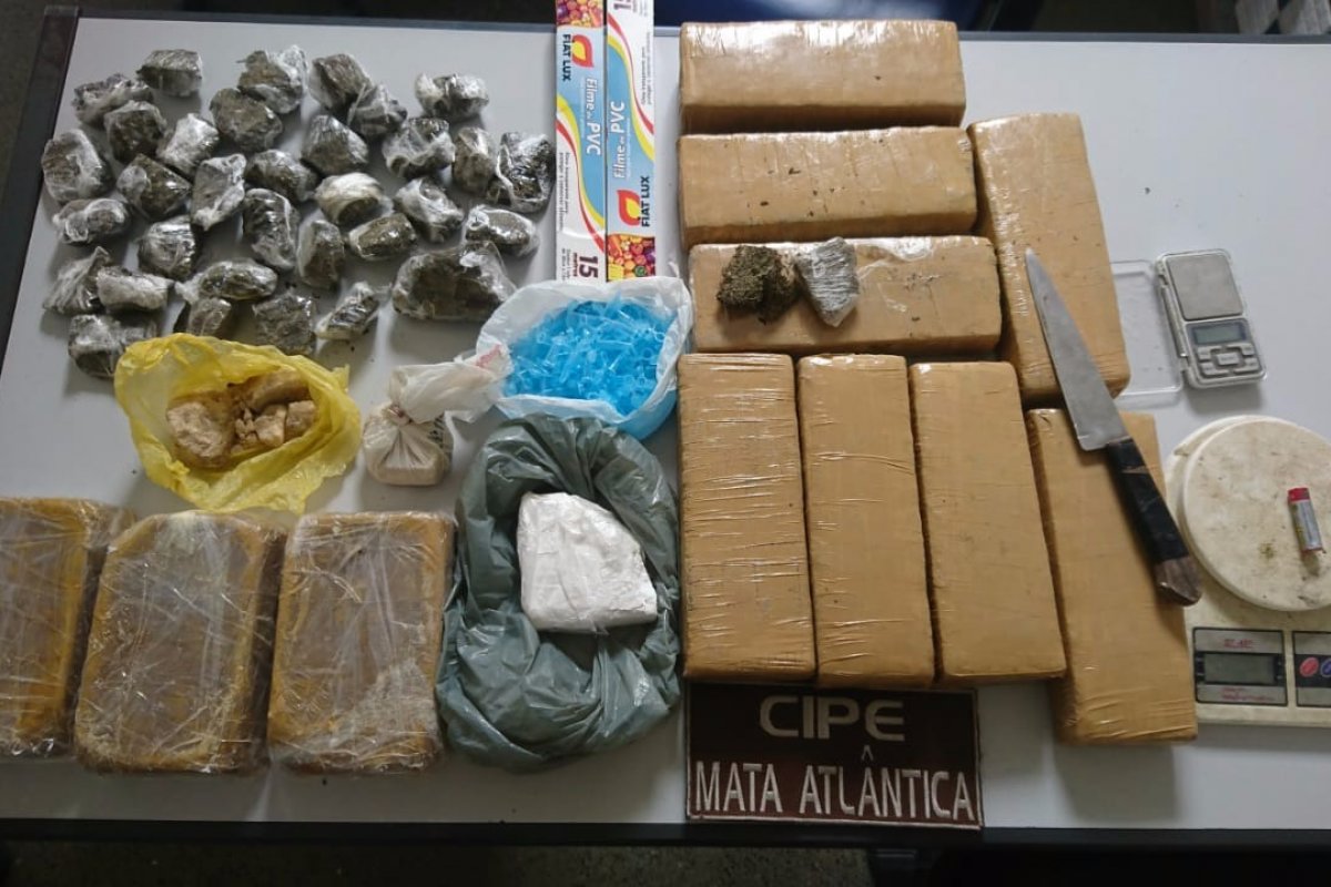 Maconha, crack e cocaína são apreendidas no sul da Bahia
