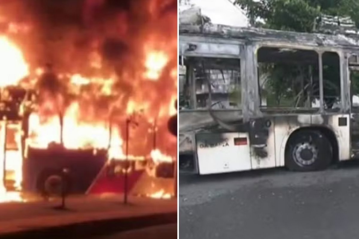 Ônibus elétrico é incendiado na Avenida Suburbana; região tem segurança reforçada