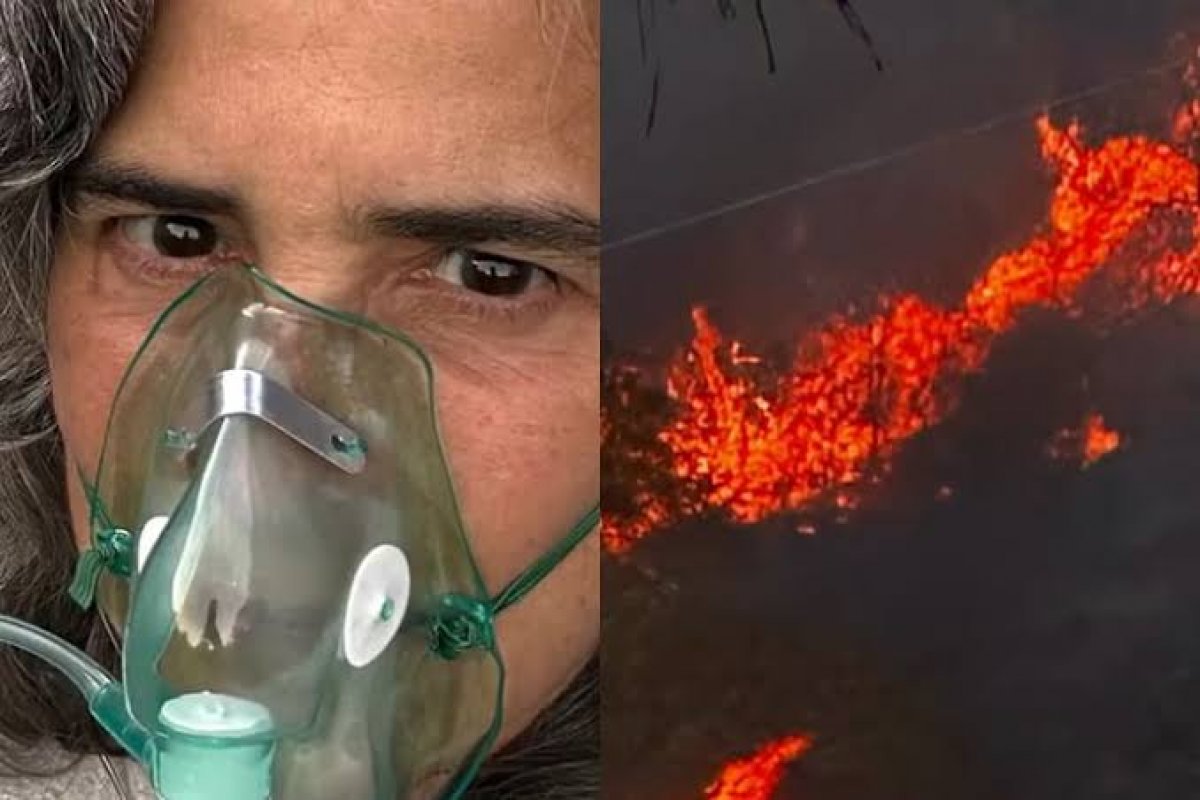 Fazenda de Lúcia Veríssimo pega fogo após invasão e atriz é atendida por bombeiros!