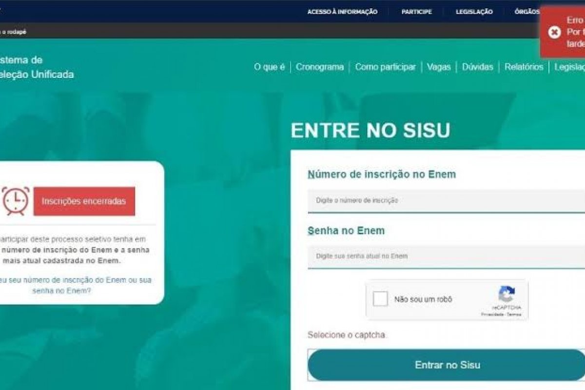Sisu 2020 tem quase 1 milhão de inscritos no 1° dia