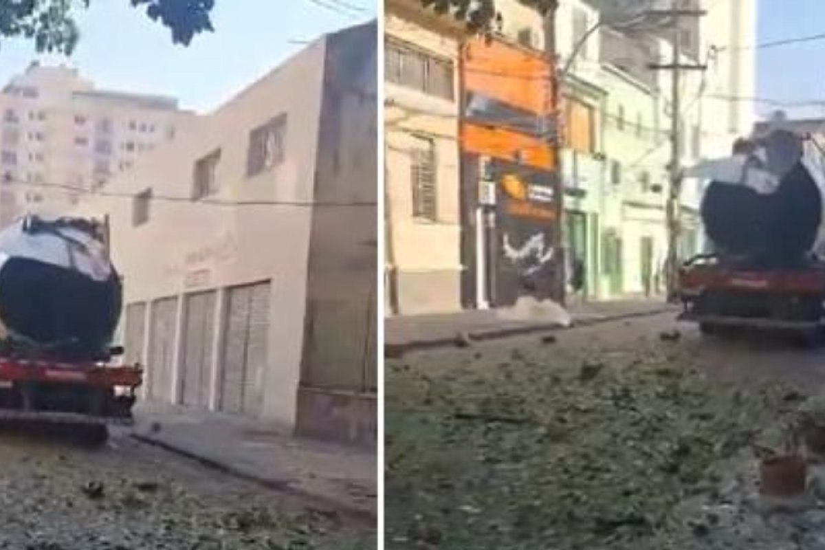 Caminhão-tanque explode, quebra janelas e interdita rua no Rio