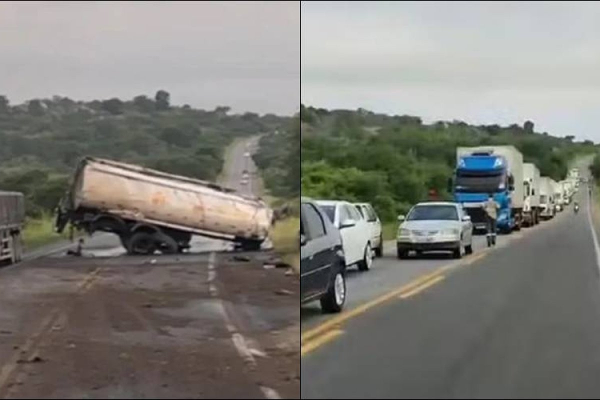 Acidente na BR-324 interdita trânsito em trecho da via