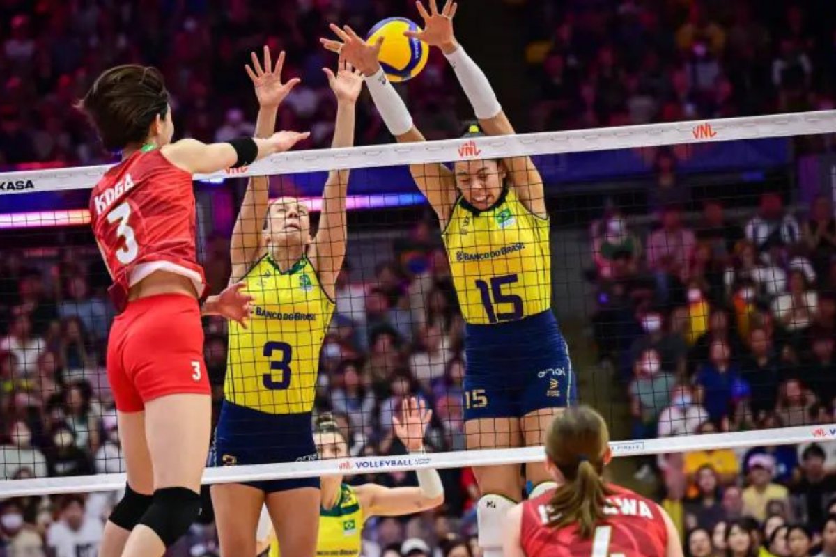 Brasil perde semifinal para o Japão na Liga das Nações de vôlei feminino