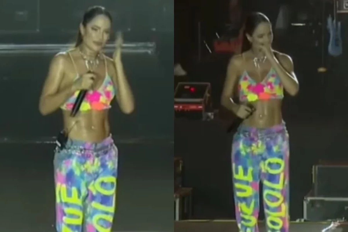 Vídeo: cantora para show após 'peido' afastar parte do público da frente do palco