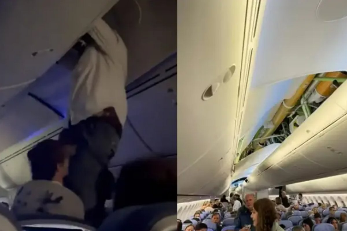 Homem é resgatado do teto de avião após turbulência que deixou 30 feridos