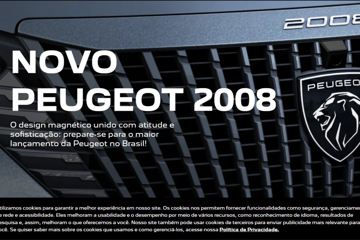 Peugeot lança hot site para divulgar nova geração do 2008 no Brasil