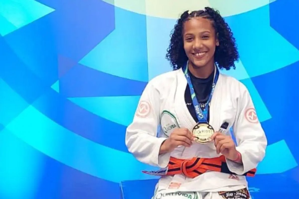 Baiana de 12 anos conquista Ouro em campeonato internacional de Jiu-Jitsu