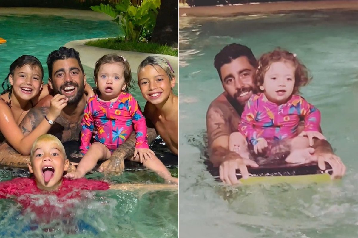 Surfista Pedro Scooby curte a Bahia com os quatro filhos!