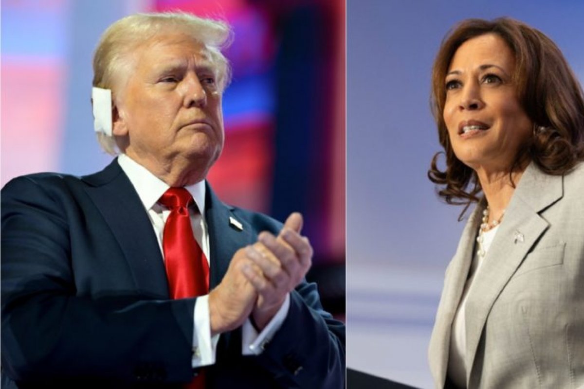 Pesquisa mostra empate técnico entre Trump e Kamala