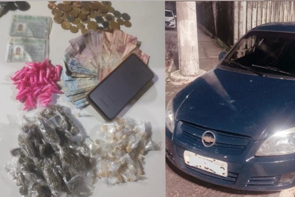 Suspeito de tráfico é preso no bairro da Federação, em Salvador; porções de crack, maconha e cocaína foram apreendidas