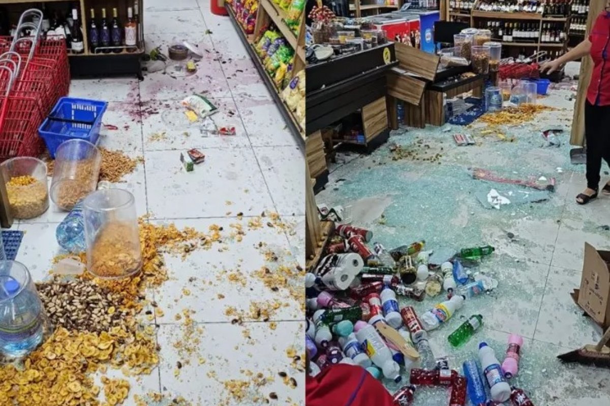 Carro invade loja de conveniência em posto de combustível e deixa nove pessoas feridas em Salvador