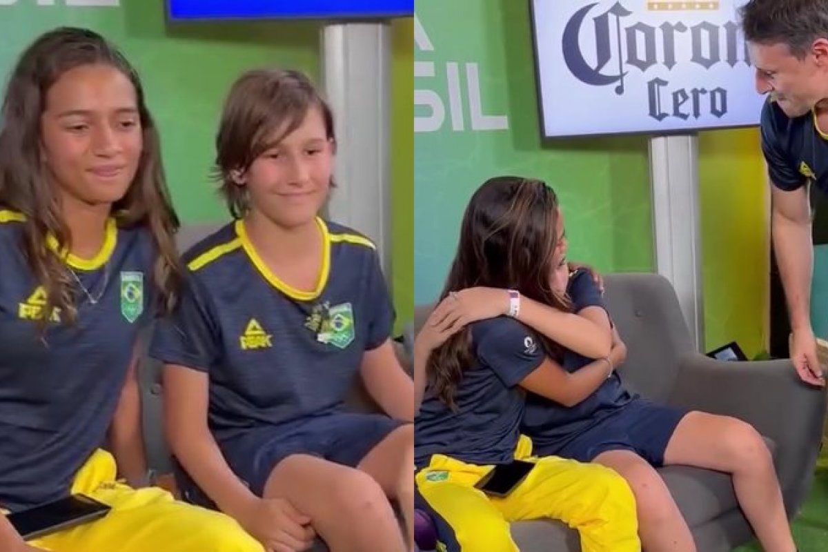 Veja vídeo: Artur, filho caçula de Murilo Rosa chora ao conhecer Rayssa Leal!