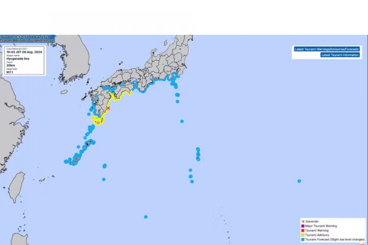 Dois terremotos atingem o Japão, com alertas de tsunami