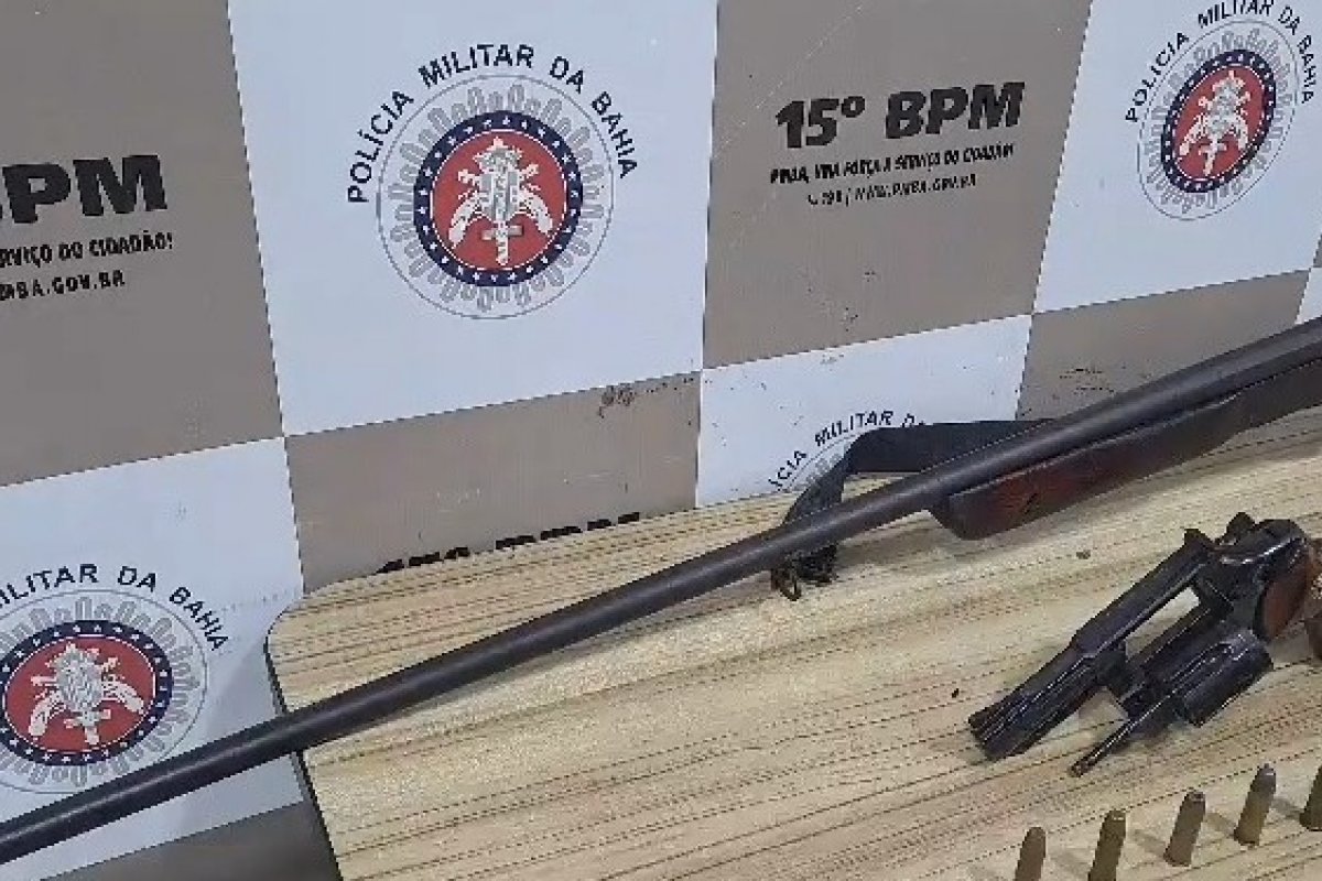 Polícia Militar apreende revólver e espingarda após denúncia de tráfico no sul da Bahia