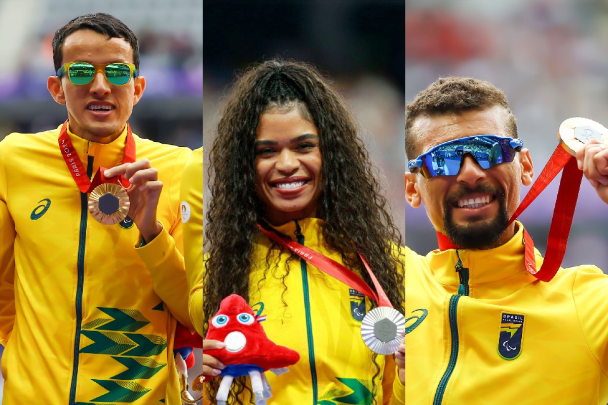 Brasil leva ouro, prata e bronze no Stade de France nesta terça-feira
