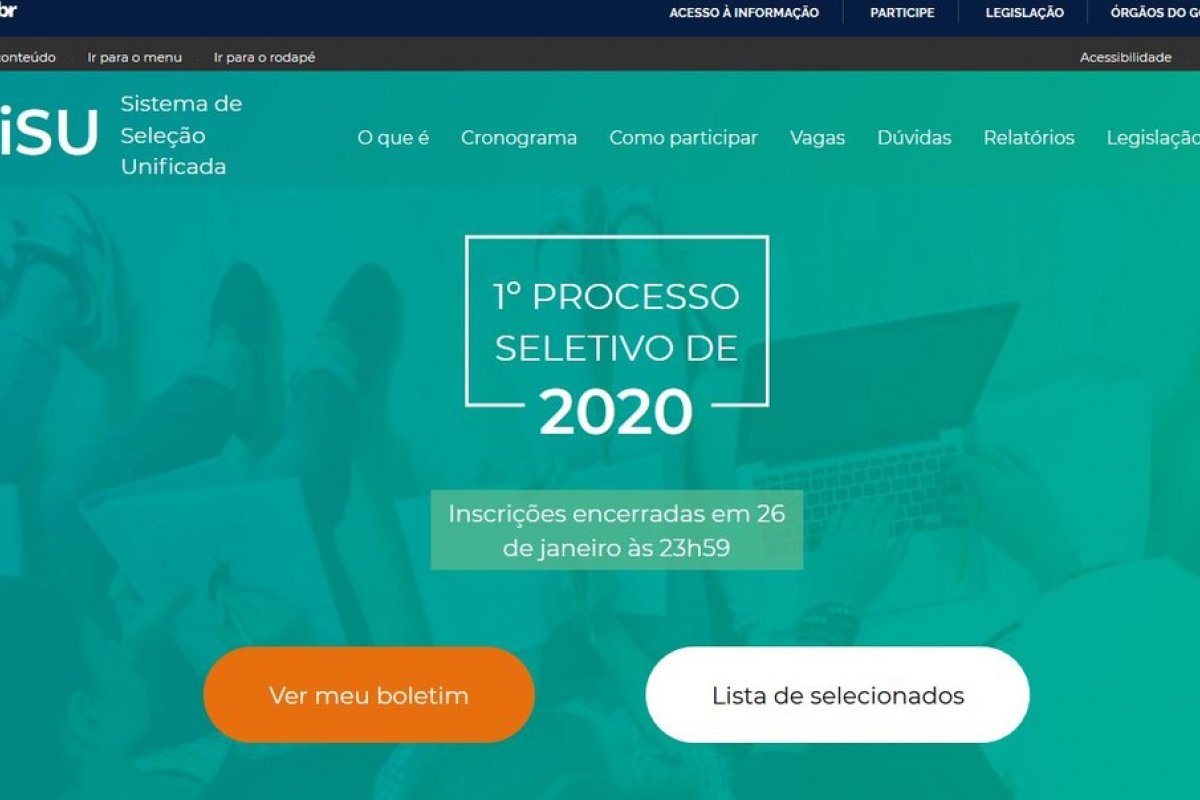 Estudantes já podem acessar resultado do Sisu 2020