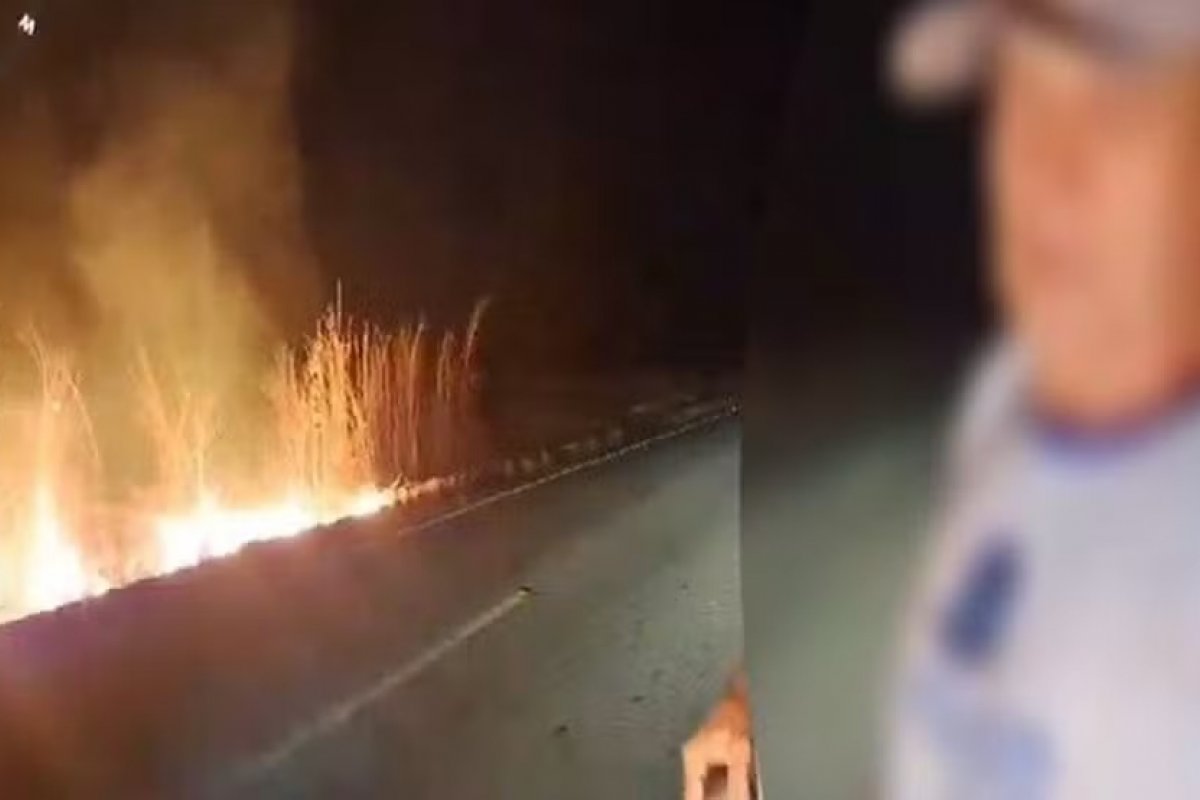 Ibama flagra fazendeiro ateando fogo no próprio pasto em Tocantins