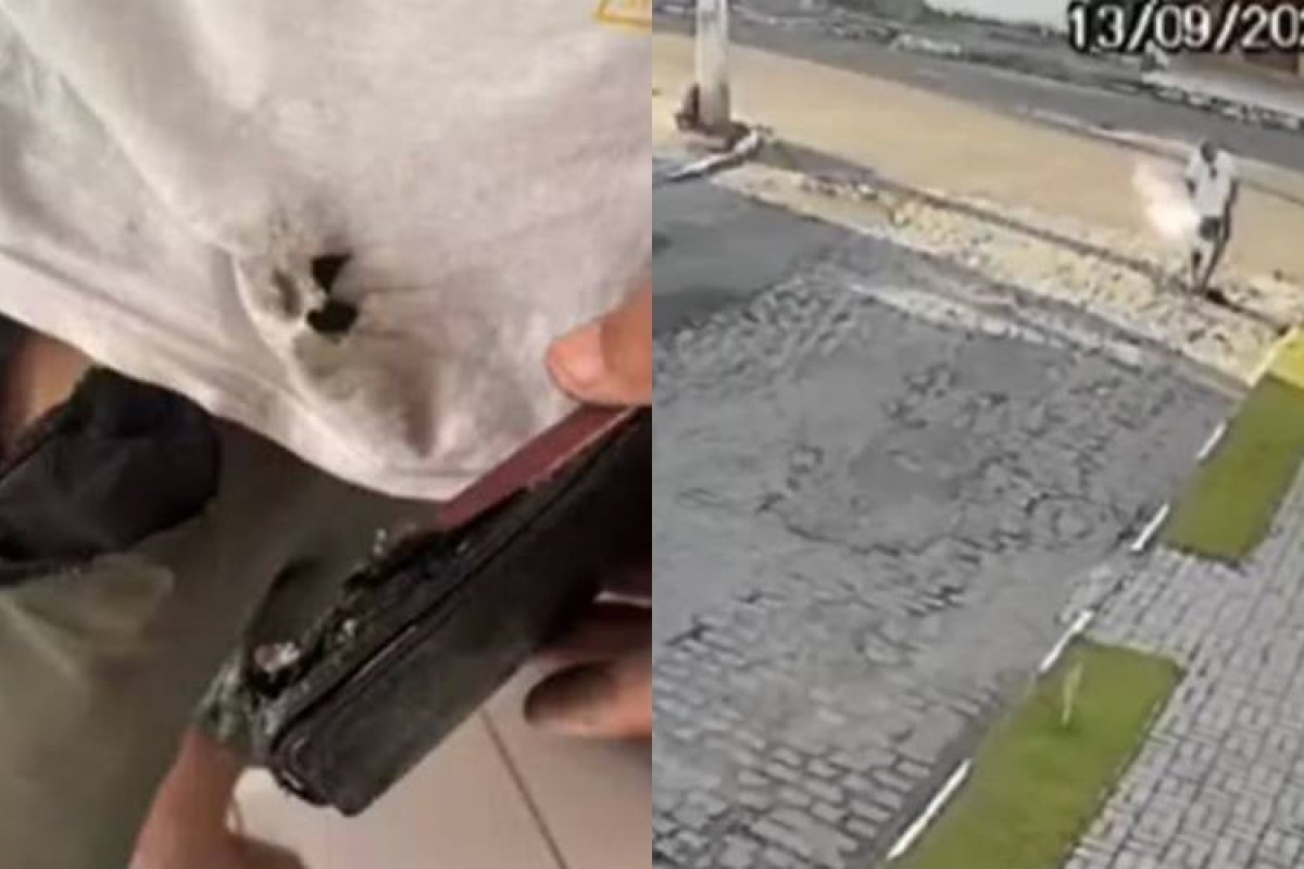 Vídeo: celular pega fogo e explode no bolso de homem em Feira de Santana