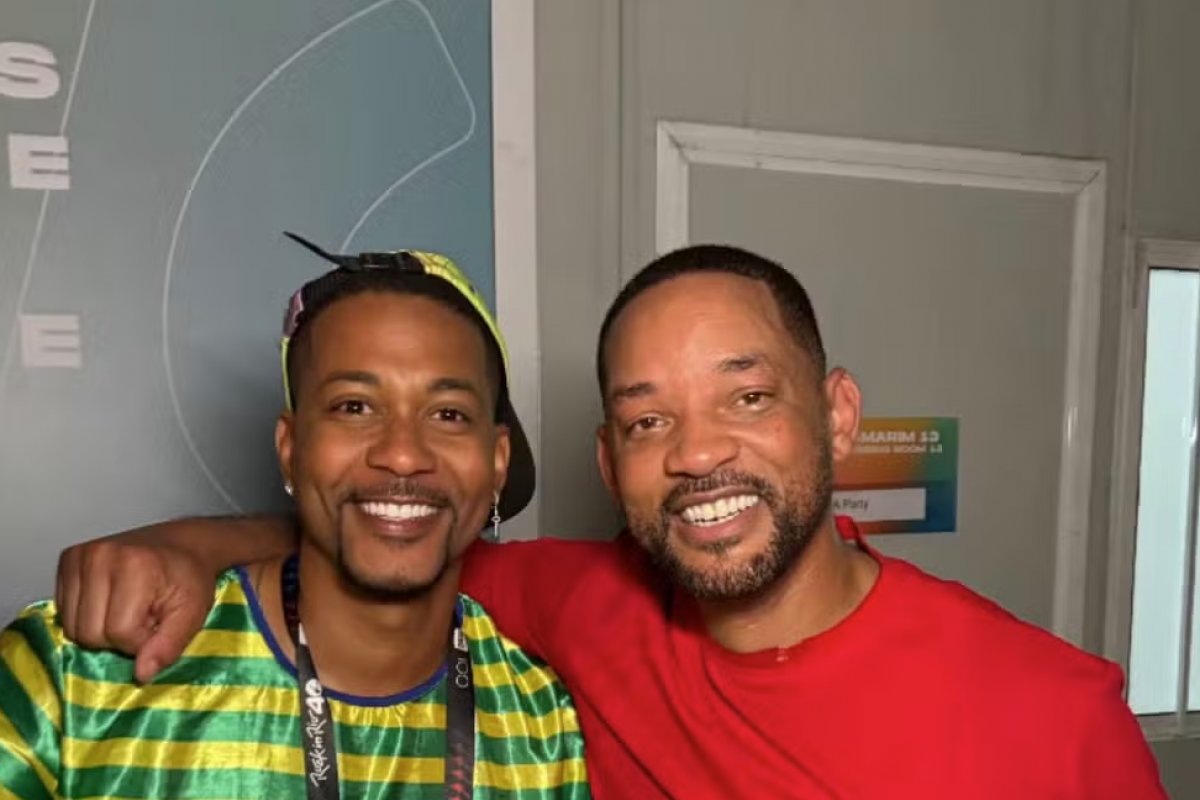 Sósia baiano de Will Smith realiza sonho ao conhecer o ator no Rock in Rio