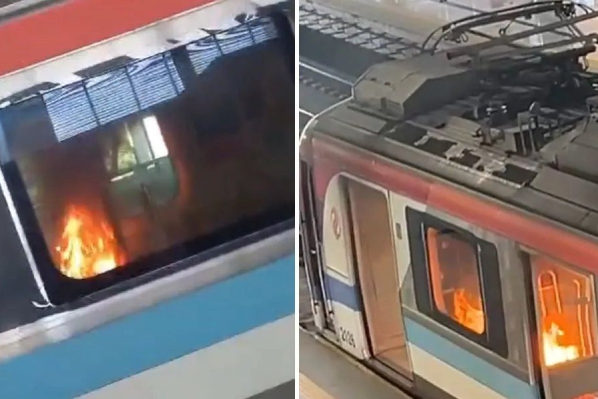 Homem é preso após atear fogo em vagão de metrô de Salvador; audiência de custódia será nesta segunda-feira